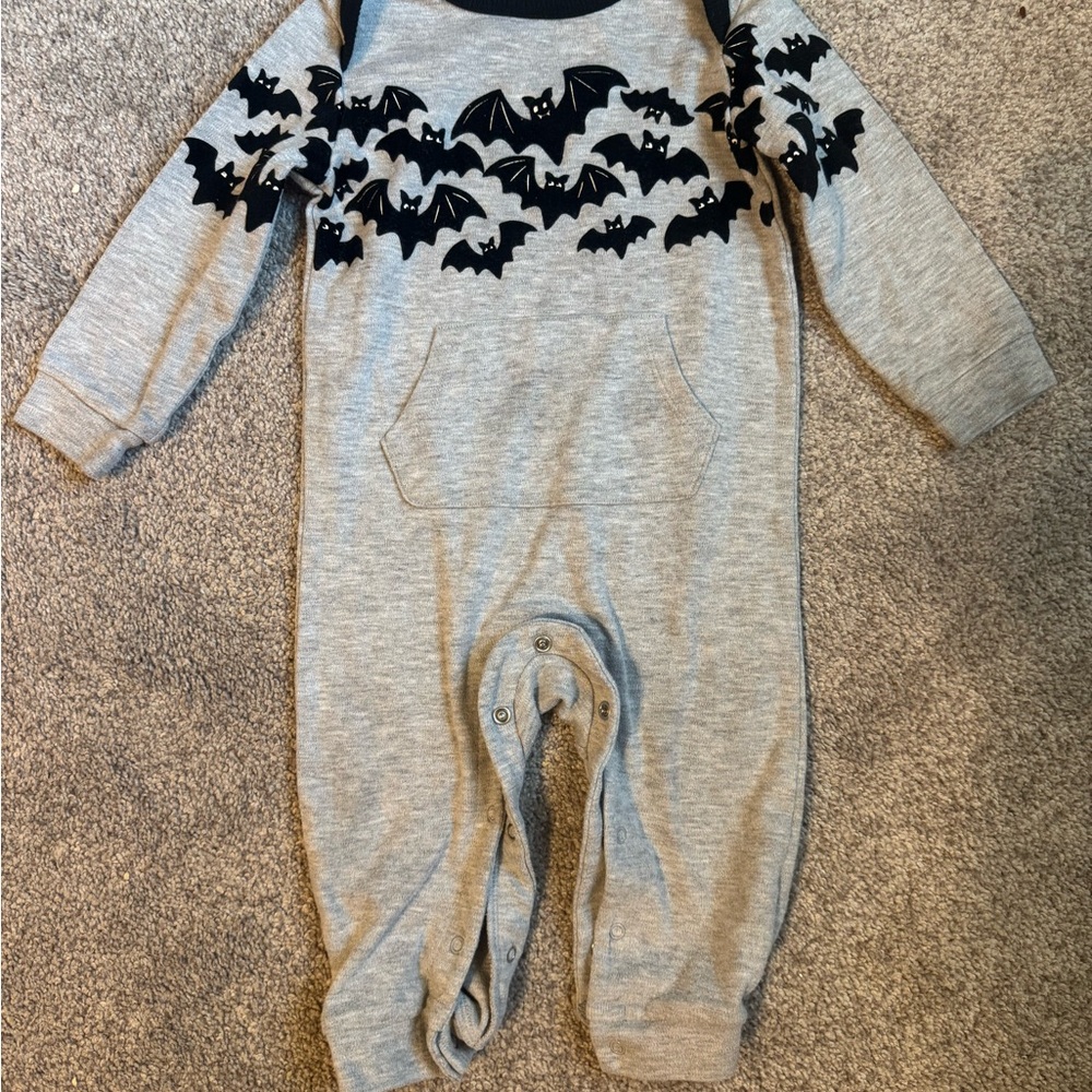 Halloween gray bat romper 18 months